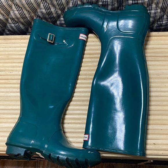 Hunter Women's Winter Rain Boots - Teal - Picture 1 of 12